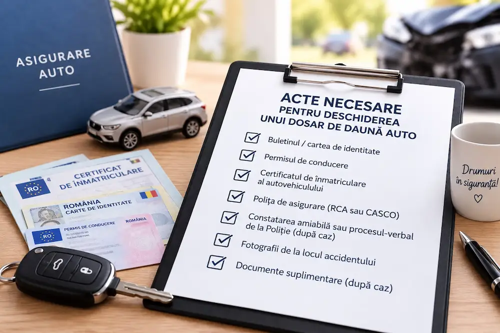 acte necesare pentru deschiderea unui dosar de daună auto